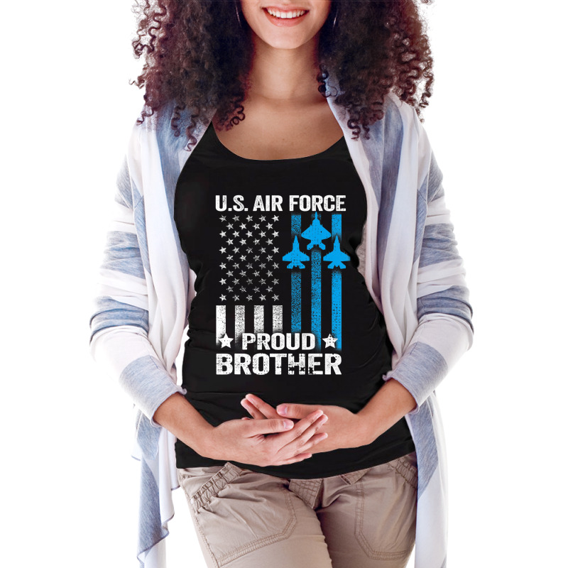 Limited Edition Vintage Proud Brother Us Air Force Usaf Maternity Scoop Neck T-shirt by quanghuydinh1 | Artistshot