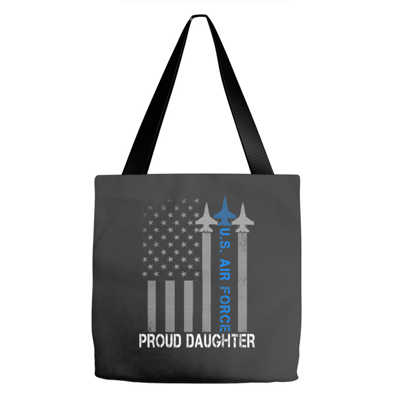 Hot Trend Vintage Proud Daughter Us Air Force Flag Usaf Tote Bags | Artistshot