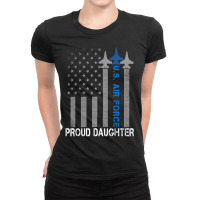 Hot Trend Vintage Proud Daughter Us Air Force Flag Usaf Ladies Fitted T-shirt | Artistshot