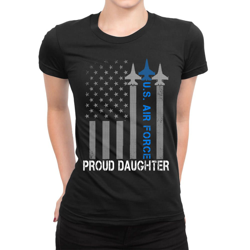 Hot Trend Vintage Proud Daughter Us Air Force Flag Usaf Ladies Fitted T-Shirt by quanghuydinh1 | Artistshot