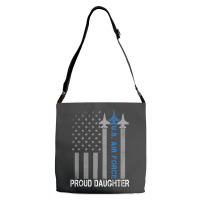 Hot Trend Vintage Proud Daughter Us Air Force Flag Usaf Adjustable Strap Totes | Artistshot