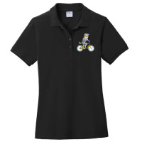 Australian Shepherd T  Shirt Australian Shepherd Dog With Bike T  Shir Ladies Polo Shirt | Artistshot