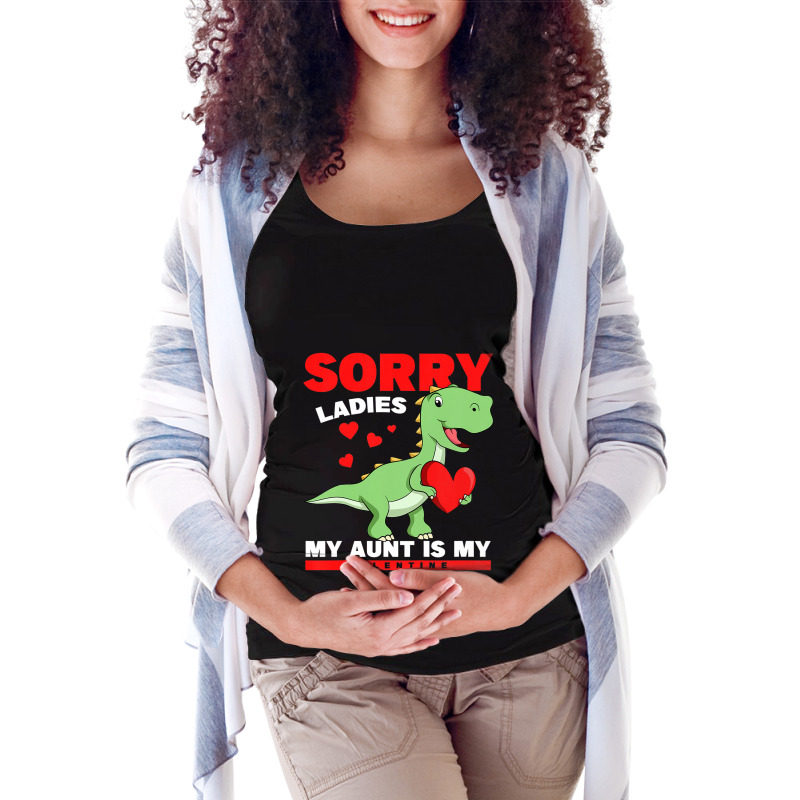 Kids Trex Dino Sorry Ladies My Aunt Is My Valentine Toddler Boys Maternity Scoop Neck T-shirt by Bradley | Artistshot