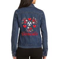 Valentine Couple Radiology Rad Tech Radiologist Xray Ladies Denim Jacket | Artistshot