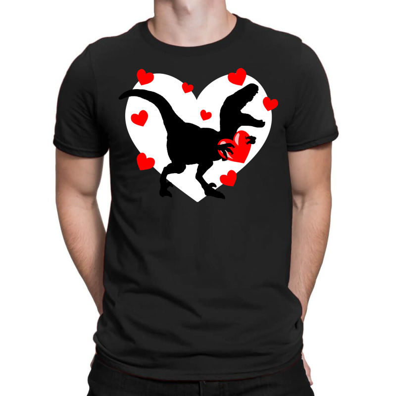 I Steal Hearts T Valentines Day Dinosaur Boys Kid (13) T-shirt | Artistshot