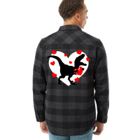 I Steal Hearts T Valentines Day Dinosaur Boys Kid (13) Flannel Shirt | Artistshot