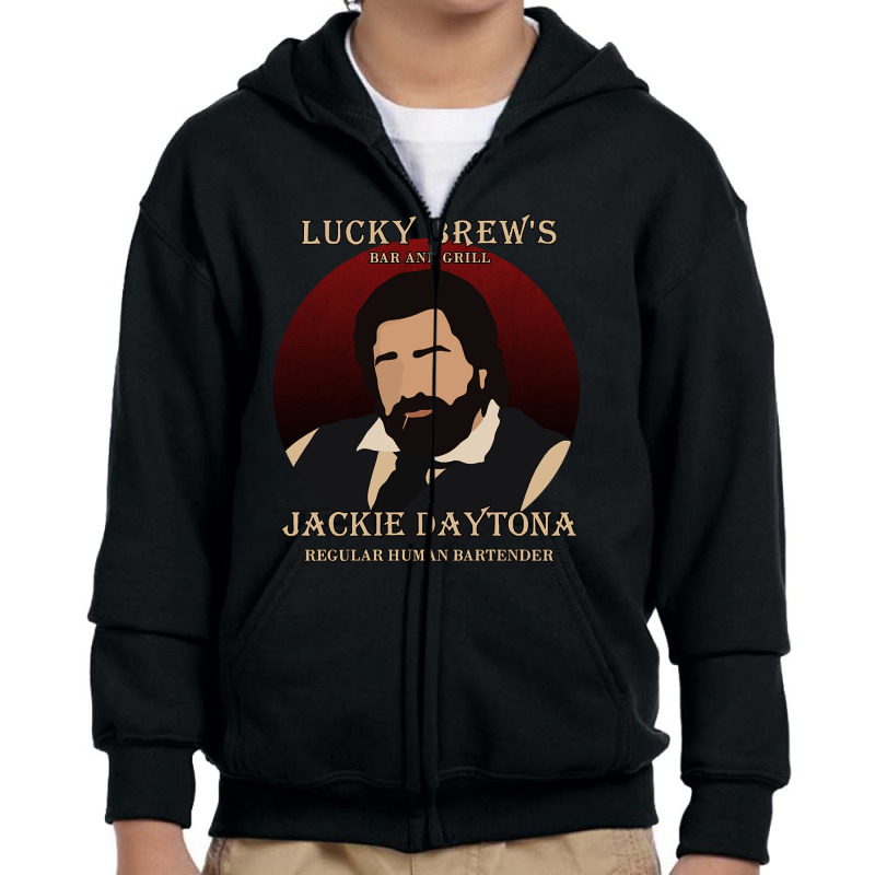 Limited Edition Jackie Daytona - Regular Human Bartender-1ueya Youth Zipper Hoodie by Ledford Leslie | Artistshot