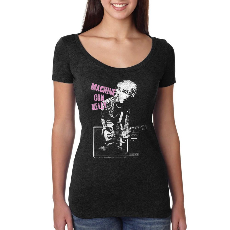 Machine Tv Warp Women's Triblend Scoop T-shirt by LisaBurlingame | Artistshot