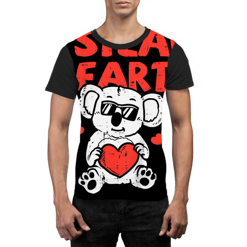 I Steal Hearts T Valentines Day Dinosaur Boys Kid (27) Graphic T-shirt | Artistshot