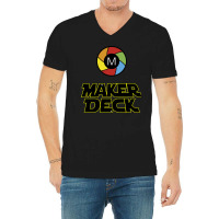 Makerdeck Space V-neck Tee | Artistshot