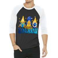 Hot Trend Happy Hanukkah Gnomes Pajamakah Funny Pajama Family Matching 3/4 Sleeve Shirt | Artistshot