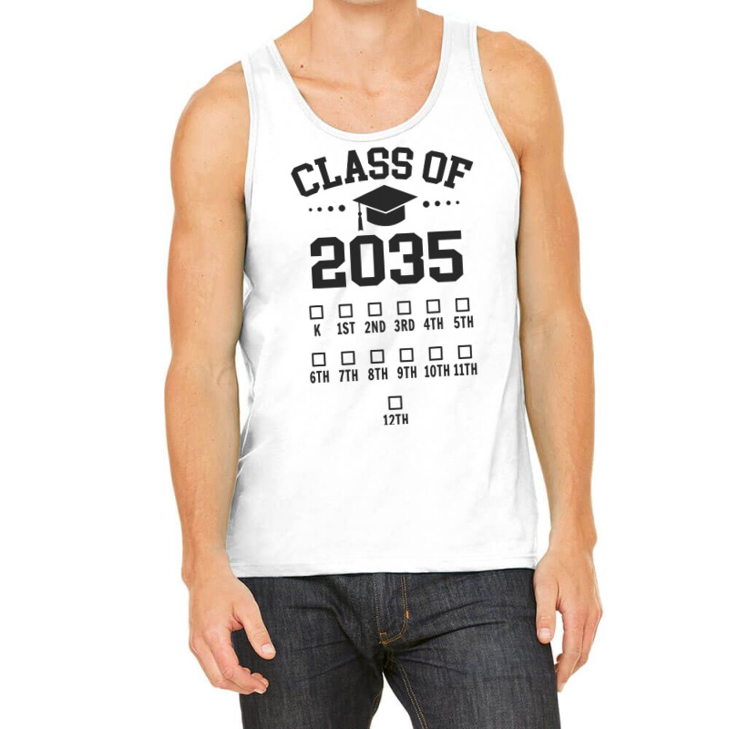 Kindergarten Class Of 2035 Grow With Me Space For Checkmarks Tank Top | Artistshot