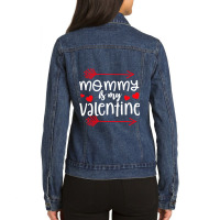 Valentines  My Mommy Is My Valentine Kids Boys Ladies Denim Jacket | Artistshot