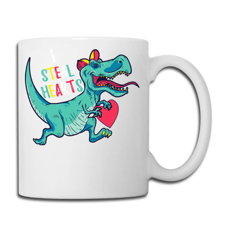 I Steal Hearts T Valentines Day Dinosaur Boys Kid (42) Coffee Mug | Artistshot