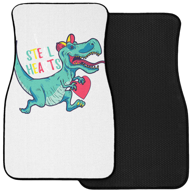 I Steal Hearts T Valentines Day Dinosaur Boys Kid (42) Front Car Mat | Artistshot