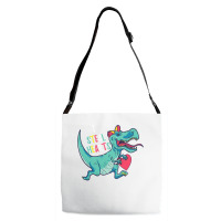 I Steal Hearts T Valentines Day Dinosaur Boys Kid (42) Adjustable Strap Totes | Artistshot