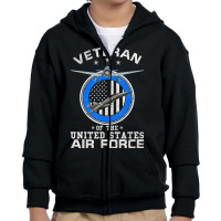 Trending Vintage Veteran Of The United States Air Force U.s Military Youth Zipper Hoodie | Artistshot