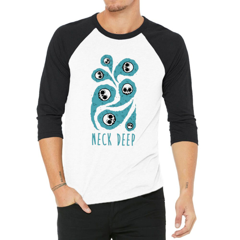 Neck Deep 3/4 Sleeve Shirt by agun | Artistshot