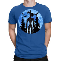 Siren Head, Bats, Trees And Blue Funny Red T-shirt | Artistshot