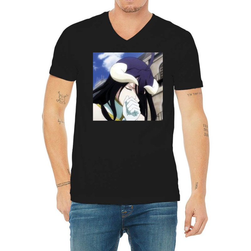 [ Sale ] Cool Sticker Overlord Albedo Chibi 1 V-Neck Tee by lyxellseradjq | Artistshot