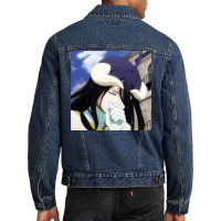 [ Sale ] Cool Sticker Overlord Albedo Chibi 1 Men Denim Jacket | Artistshot