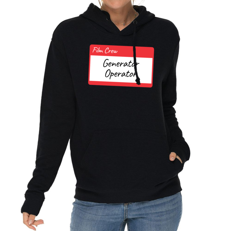 Film Crew Generator Operator Classic Girl E Lightweight Hoodie | Artistshot