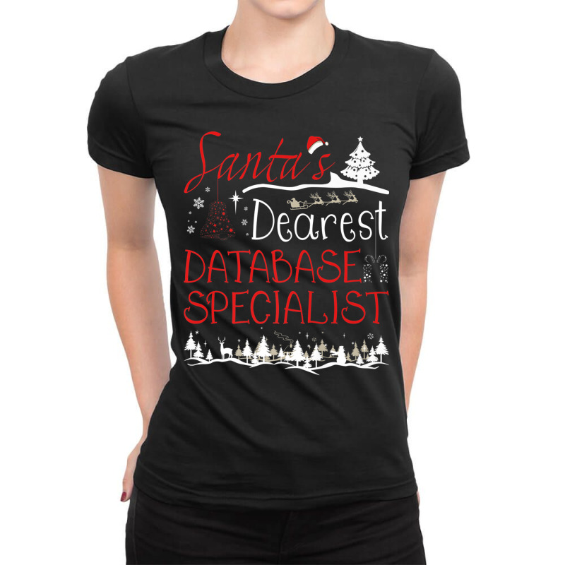 Database Specialist Xmas Job Funny Christmas Premium T Shirt Ladies Fitted T-Shirt by hamlerf | Artistshot