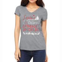 Database Specialist Xmas Job Funny Christmas Premium T Shirt Women's V-neck T-shirt | Artistshot