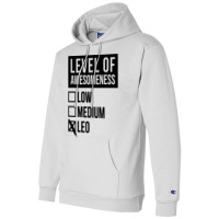 Leo Funny Hipster Champion Hoodie | Artistshot