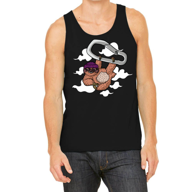 Sloth Hangs From A Carabiner In Clouds Baby Funny Tank Top | Artistshot