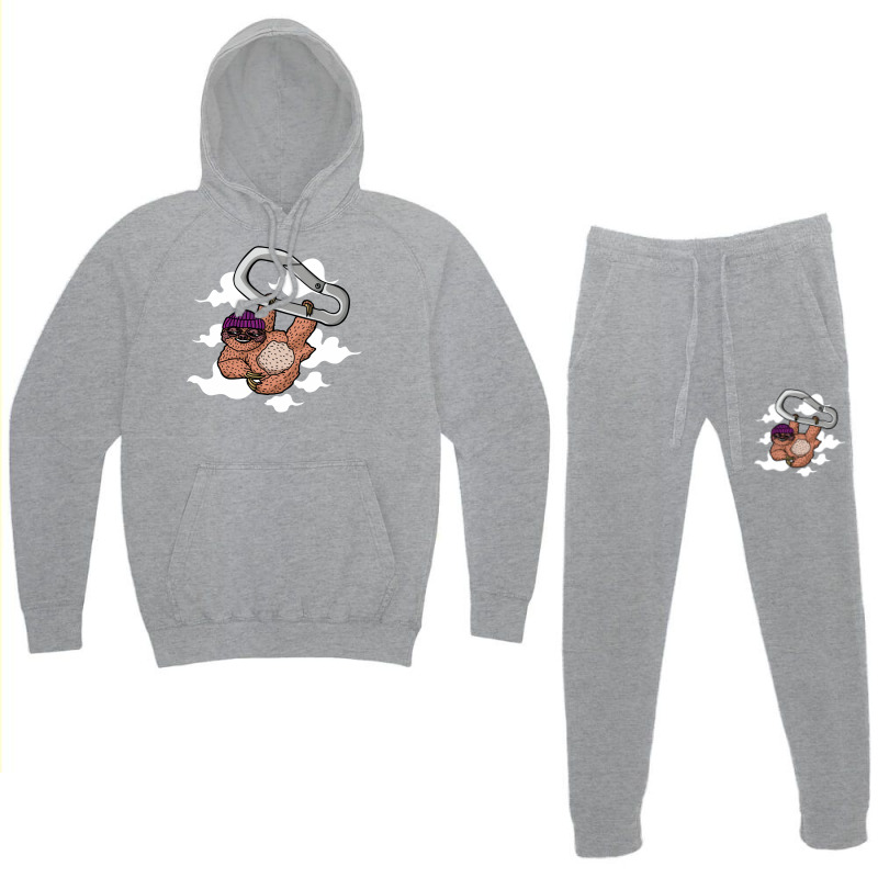 Sloth Hangs From A Carabiner In Clouds Baby Funny Hoodie & Jogger Set | Artistshot