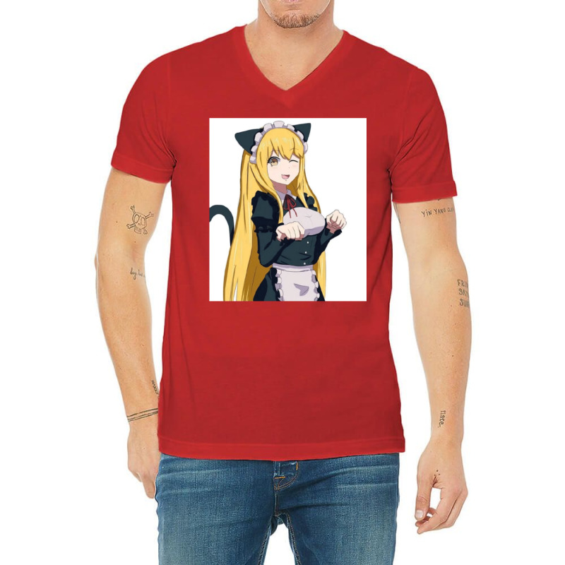 [ Sale ] Cool Sticker Overlord Albedo Chibi 2 V-Neck Tee by lyxellseradjq | Artistshot