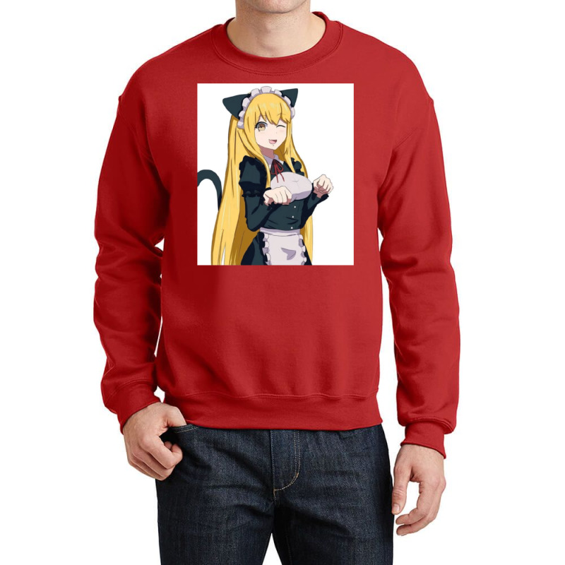 [ Sale ] Cool Sticker Overlord Albedo Chibi 2 Crewneck Sweatshirt by lyxellseradjq | Artistshot