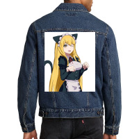 [ Sale ] Cool Sticker Overlord Albedo Chibi 2 Men Denim Jacket | Artistshot