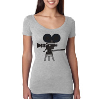 Film Movie Camera Classic Humor Funny Women's Triblend Scoop T-shirt | Artistshot