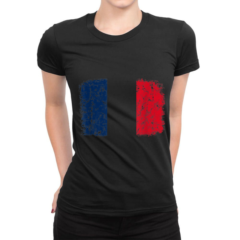 French Pride, France Travel, Love France, Paris France Flag T Shirt Ladies Fitted T-Shirt by catotdmontis | Artistshot