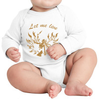 Limited Edition Let Me Live Gold - Claire Redfield Long Sleeve Baby Bodysuit | Artistshot