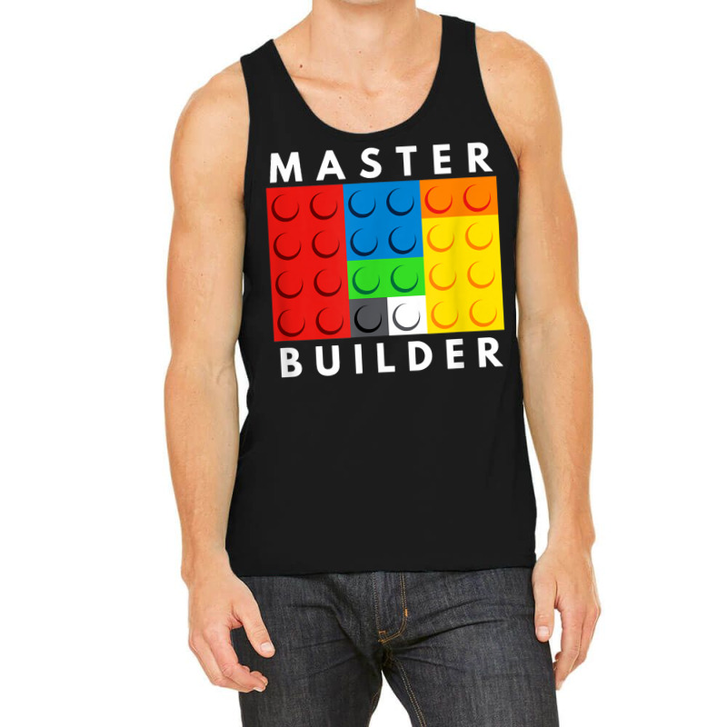 Master Builder Building Blocks Brick Builders Toys Present T Shirt Tank Top | Artistshot