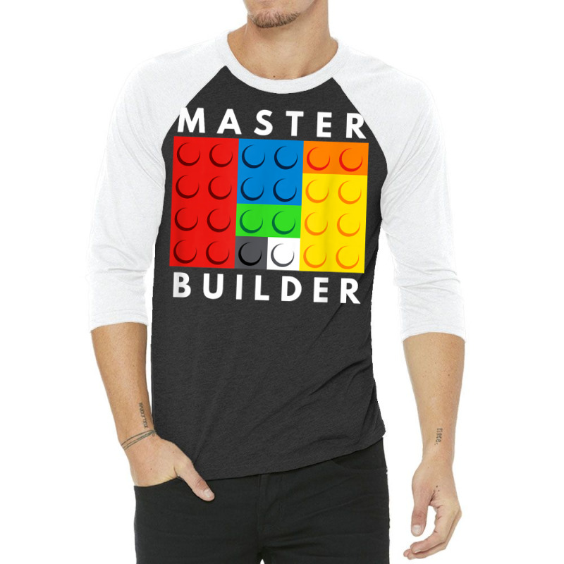 Master Builder Building Blocks Brick Builders Toys Present T Shirt 3/4 Sleeve Shirt | Artistshot