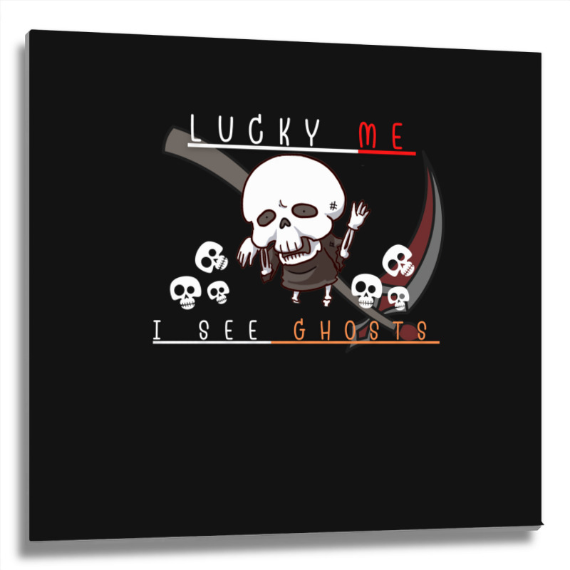 Ghosts Skeleton Metal Print Square | Artistshot