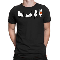 Black Cats And Pumpkin Halloween Cat Lovers Costume Ghost T-shirt | Artistshot