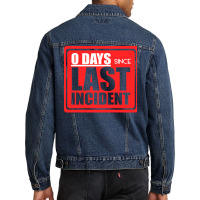 Zero Days Since Last Humor 80s Men Denim Jacket | Artistshot