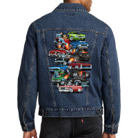 Car Madness Muscle Cars And Hot Rods Cartoon Cute Men Denim Jacket | Artistshot