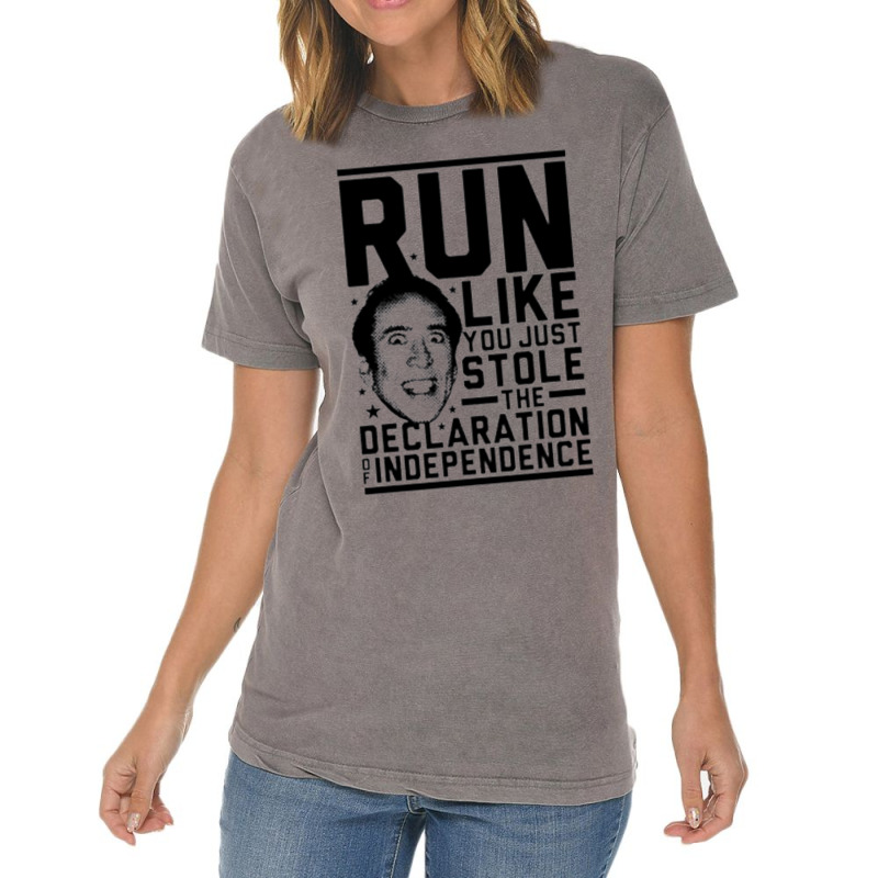 Run Like Nick Cage T Shirt Vintage T-Shirt by ROXANZALEZ | Artistshot