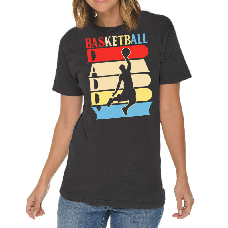 Basketball Daddy Gift Ideas T  Shirtbasketball Daddy Funny Daddy Gifts Vintage T-shirt | Artistshot