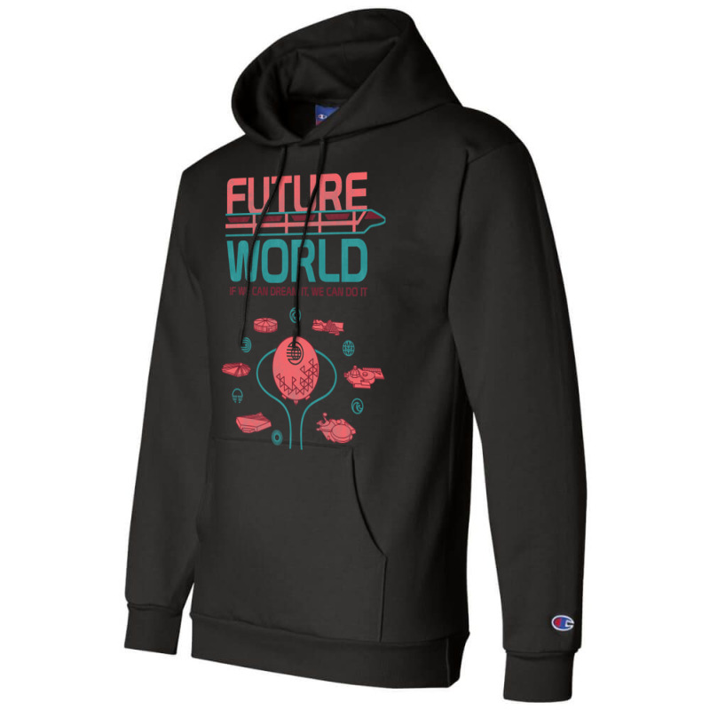 Future World Map Baby Green Champion Hoodie | Artistshot