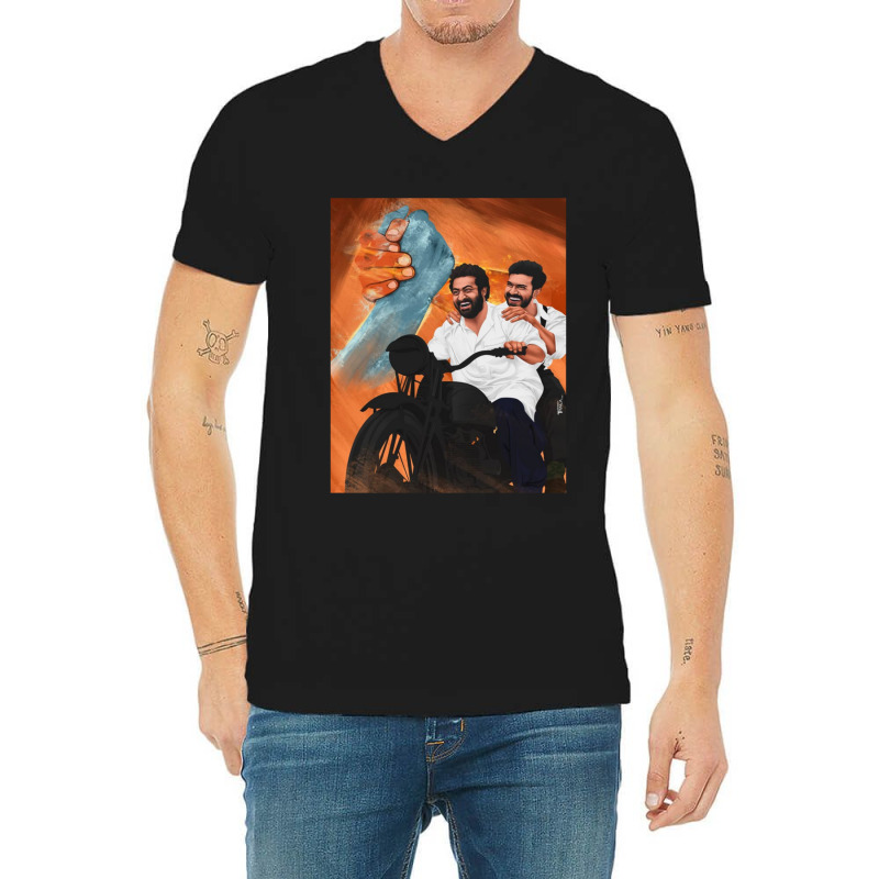 Rrr Movie Stills V-neck Tee | Artistshot