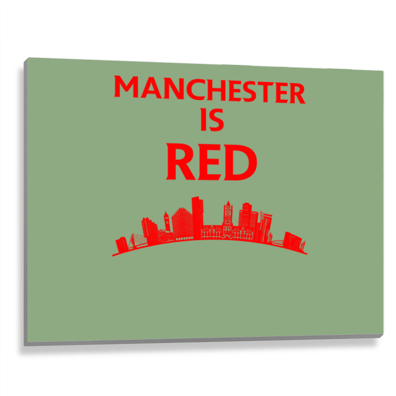 Manchester Is Red United Baby Cool Metal Print Horizontal | Artistshot