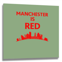 Manchester Is Red United Baby Cool Metal Print Square | Artistshot