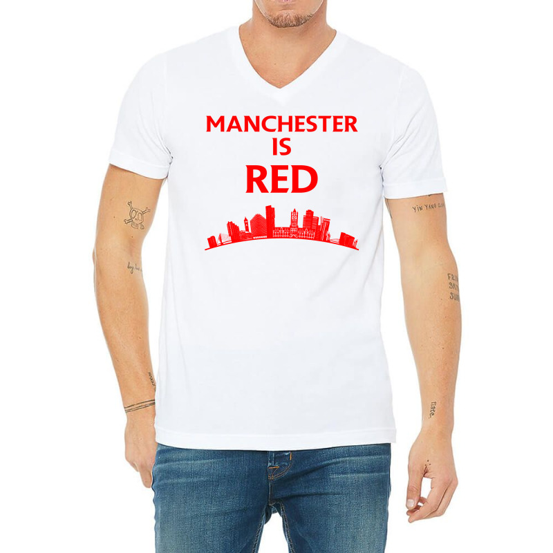 Manchester Is Red United Baby Cool V-neck Tee | Artistshot